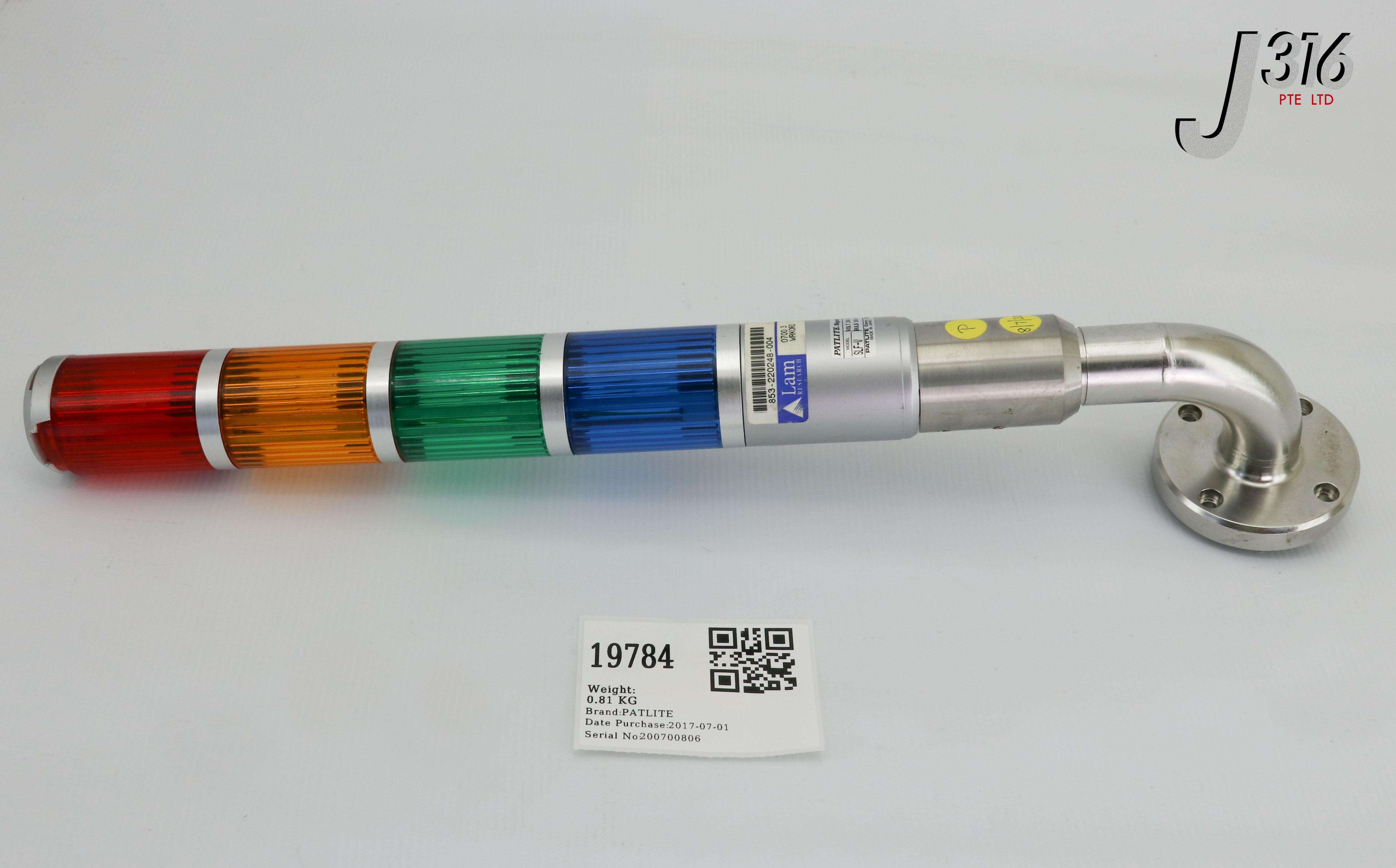 19784 PATLITE 4-COLOUR SIGNAL TOWER, LAM PN: 853-220248-004 SLF-V